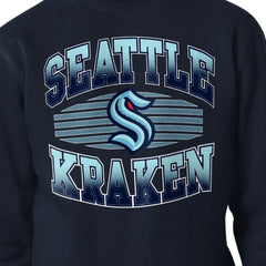 Seattle Kraken Starter Team Grit Graphic Fleece Pullover Sweatshirt Deep Sea Blue