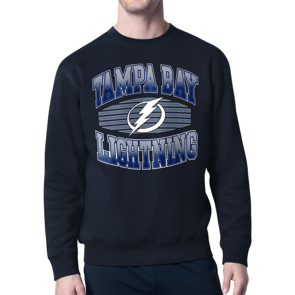 Tampa Bay Lightning Starter Team Grit Graphic Fleece Pullover Sweatshirt Navy