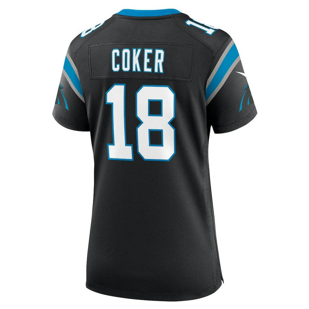 Jalen Coker Carolina Panthers Women's Team Game Jersey - Black | Nike online