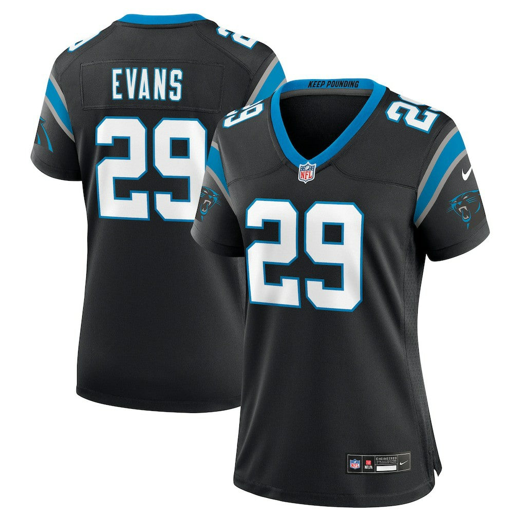 Akayleb Evans Carolina Panthers Women's Team Game Jersey - Black | Nike cheap
