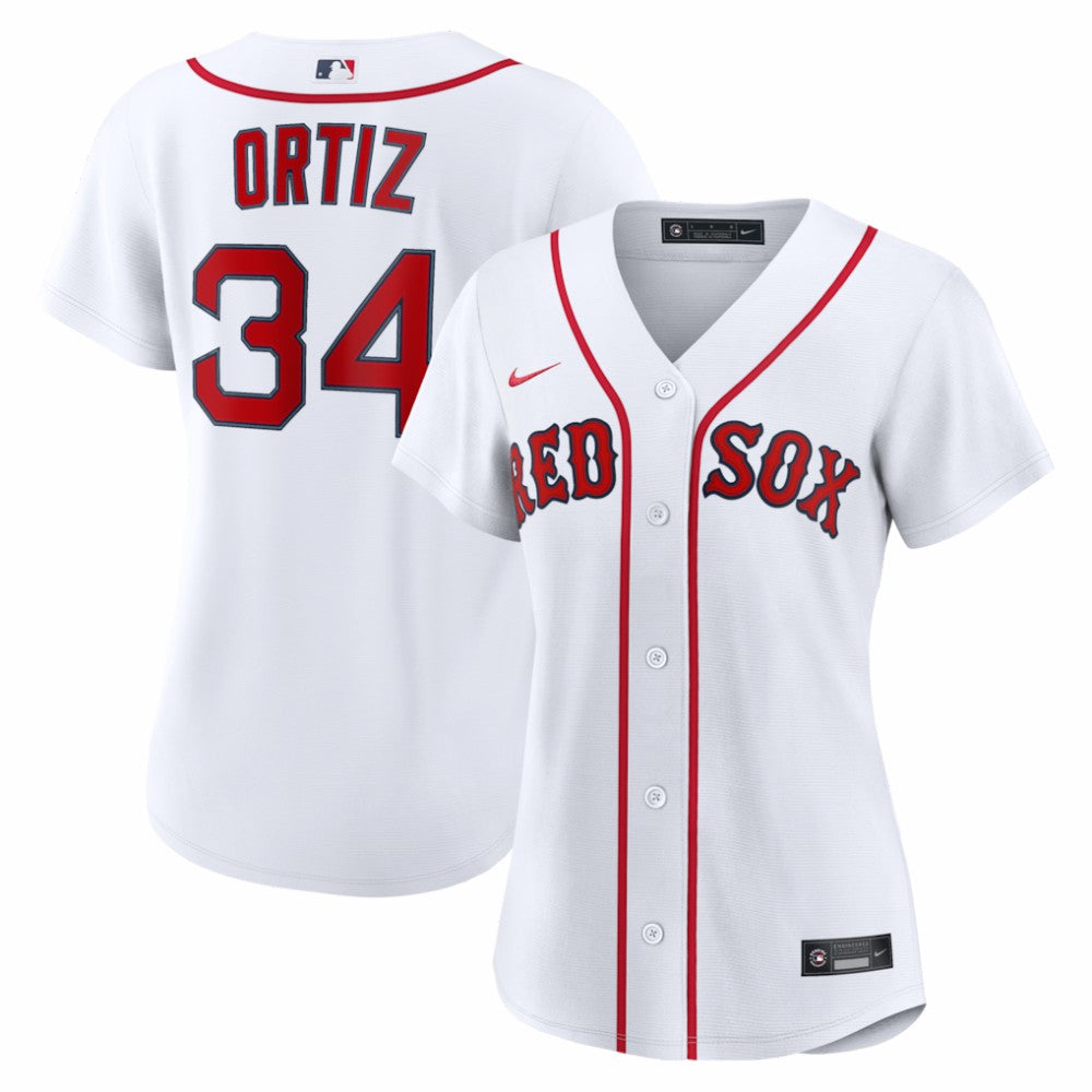 David Ortiz Boston Red Sox Women's Home Replica Player Jersey - White | Nike
