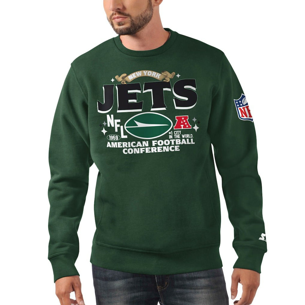 New York Jets Starter AFC Classic Fleece Sweatshirt - Green outlet