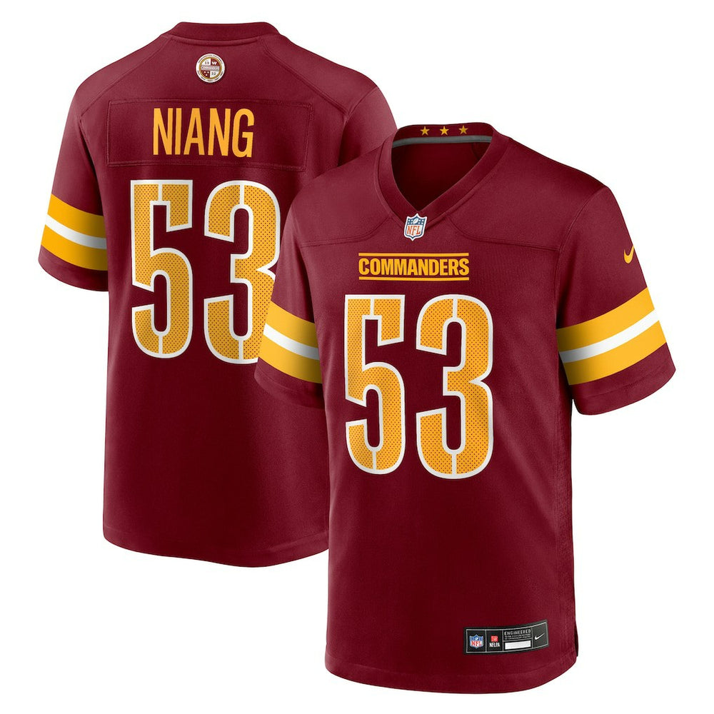 Lucas Niang Washington Commanders Team Game Jersey - Burgundy | Nike for sale
