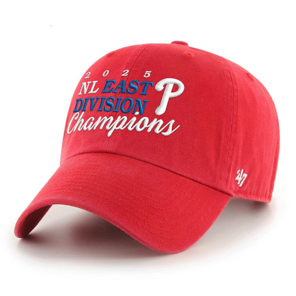 Philadelphia Phillies 2025 NL East Division Champions Clean Up Adjustable Hat - Red | 47 brand