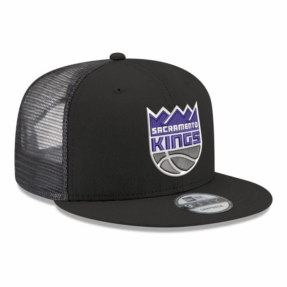 Sacramento Kings Core Logo Meshback 9FIFTY Snapback Hat - Black | New Era on sale