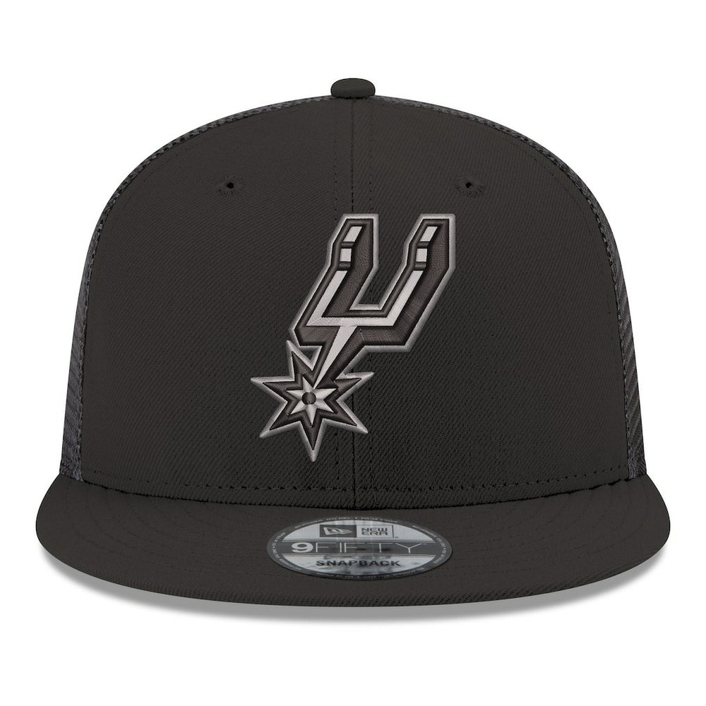 San Antonio Spurs Core Logo Meshback 9FIFTY Snapback Hat - Black | New Era for sale