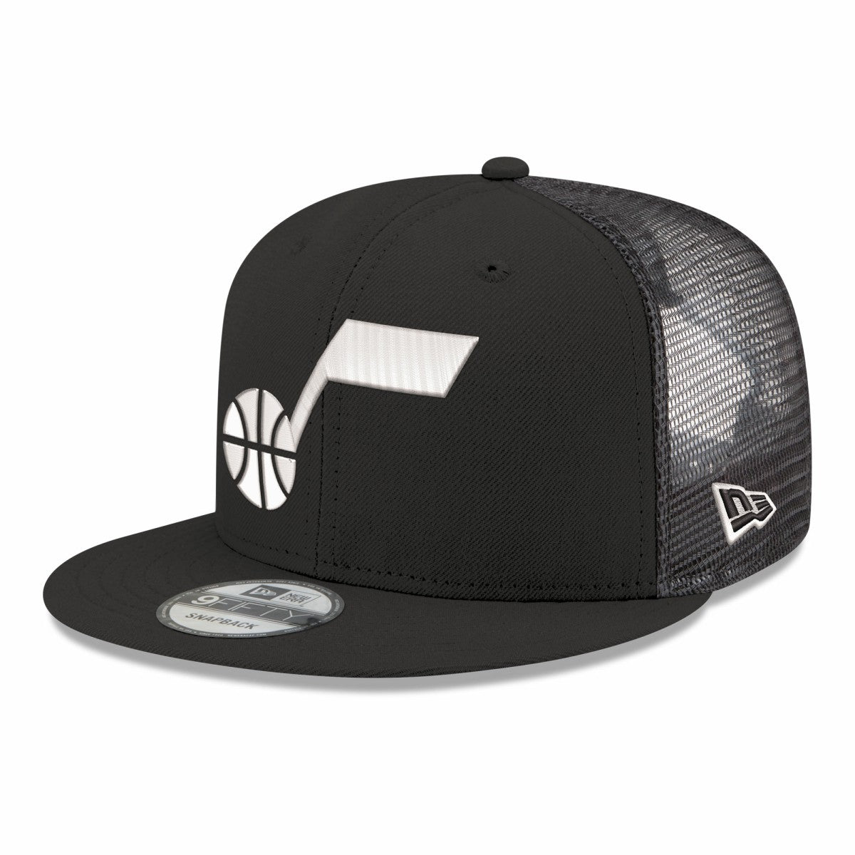 Utah Jazz Core Logo Meshback 9FIFTY Snapback Hat - Black | New Era cheap