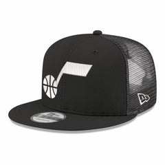 Utah Jazz Core Logo Meshback 9FIFTY Snapback Hat - Black | New Era cheap