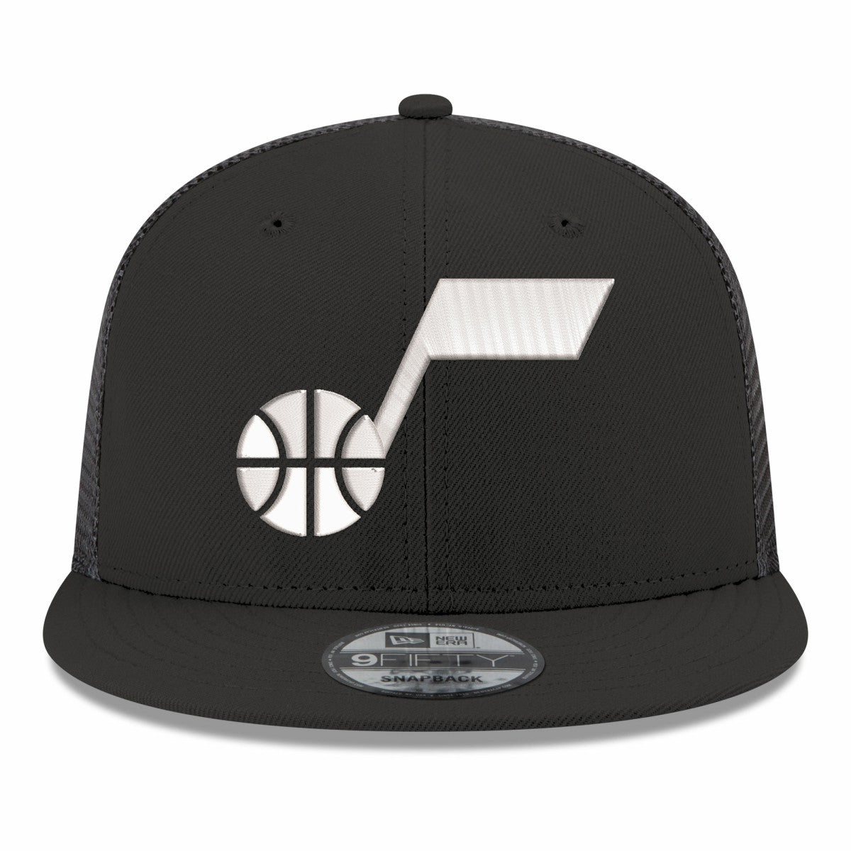 Utah Jazz Core Logo Meshback 9FIFTY Snapback Hat - Black | New Era cheap