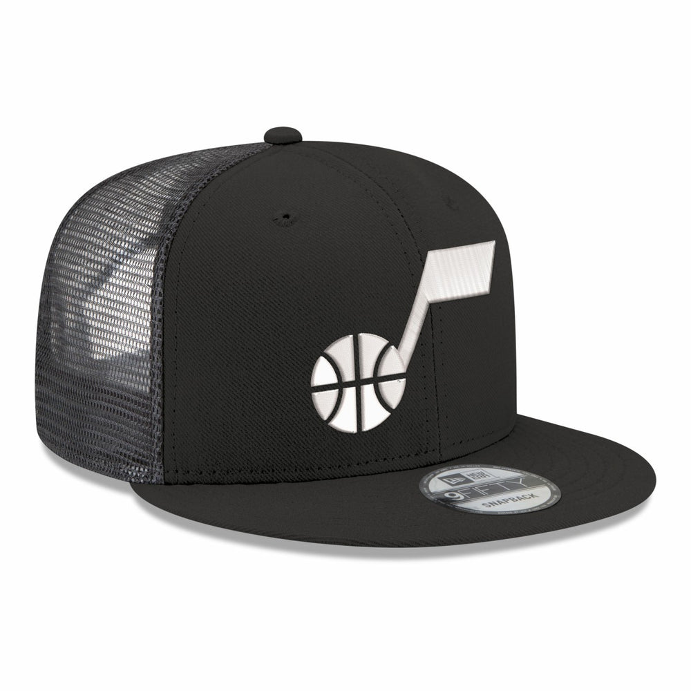 Utah Jazz Core Logo Meshback 9FIFTY Snapback Hat - Black | New Era cheap