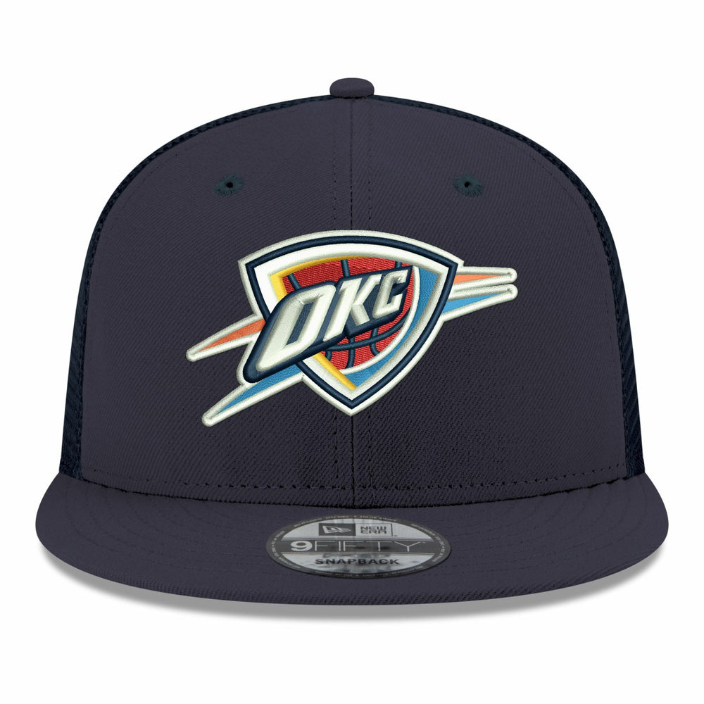 Oklahoma City Thunder Core Logo Meshback 9FIFTY Snapback Hat - Navy | New Era cheap