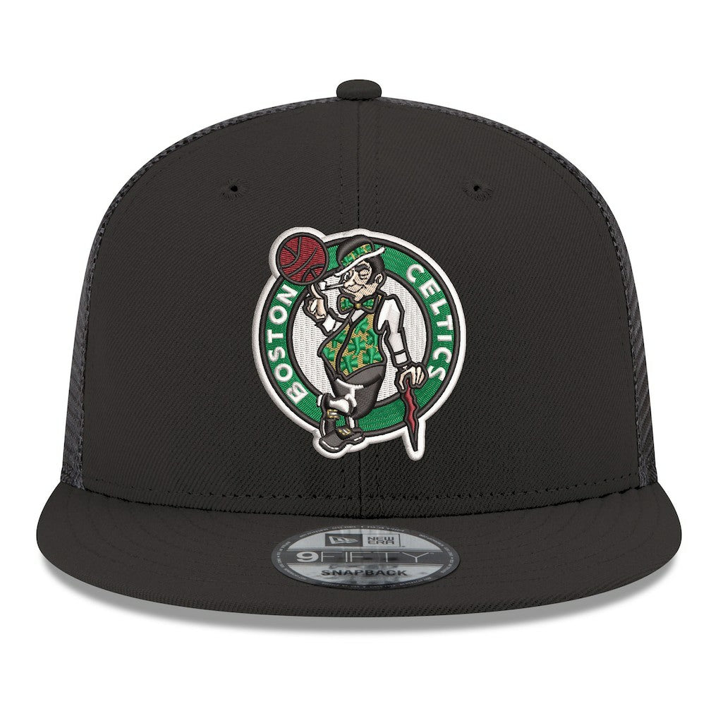 Boston Celtics Core Logo Meshback 9FIFTY Snapback Hat - Black | New Era sale