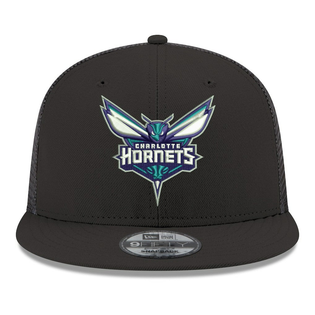 Charlotte Hornets Core Logo Meshback 9FIFTY Snapback Hat - Black | New Era sale