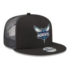 Charlotte Hornets Core Logo Meshback 9FIFTY Snapback Hat - Black | New Era sale