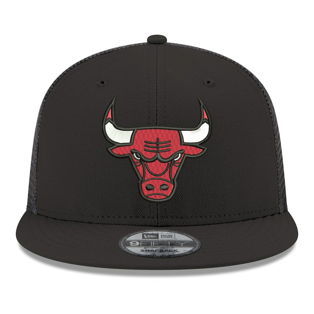 Chicago Bulls Core Logo Meshback 9FIFTY Snapback Hat - Black | New Era shop