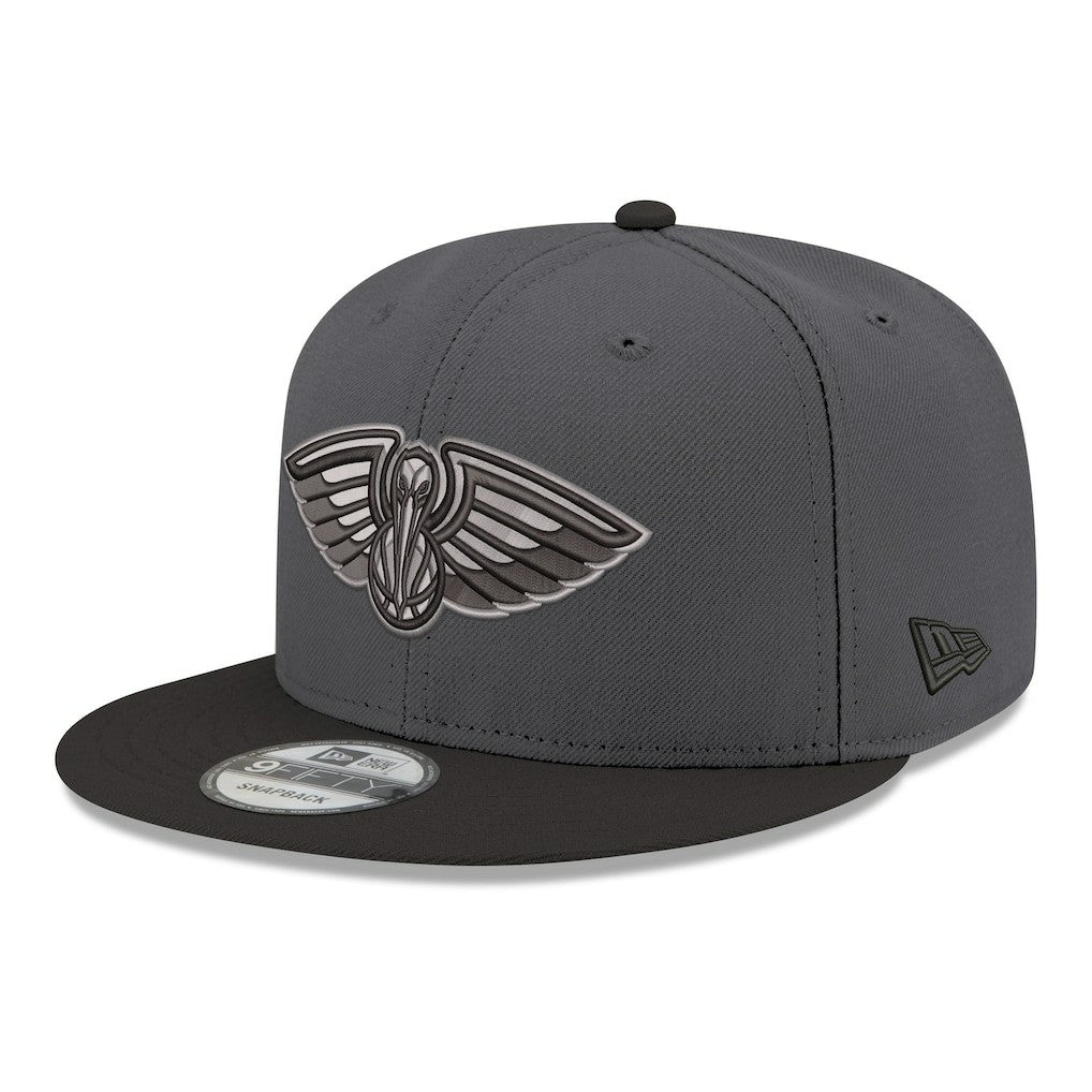 New Orleans Pelicans Logo 2-Tone 9FIFTY Snapback Hat - Gray/Black | New Era outlet