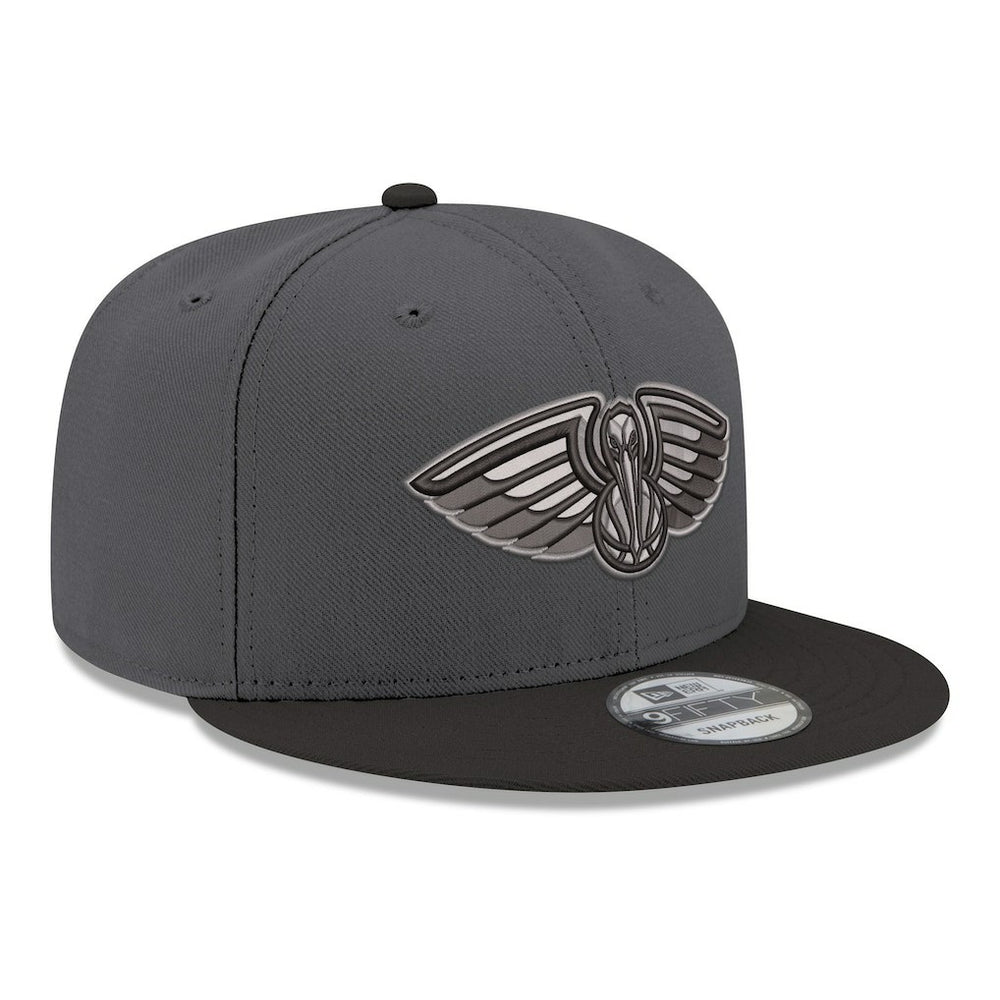 New Orleans Pelicans Logo 2-Tone 9FIFTY Snapback Hat - Gray/Black | New Era outlet