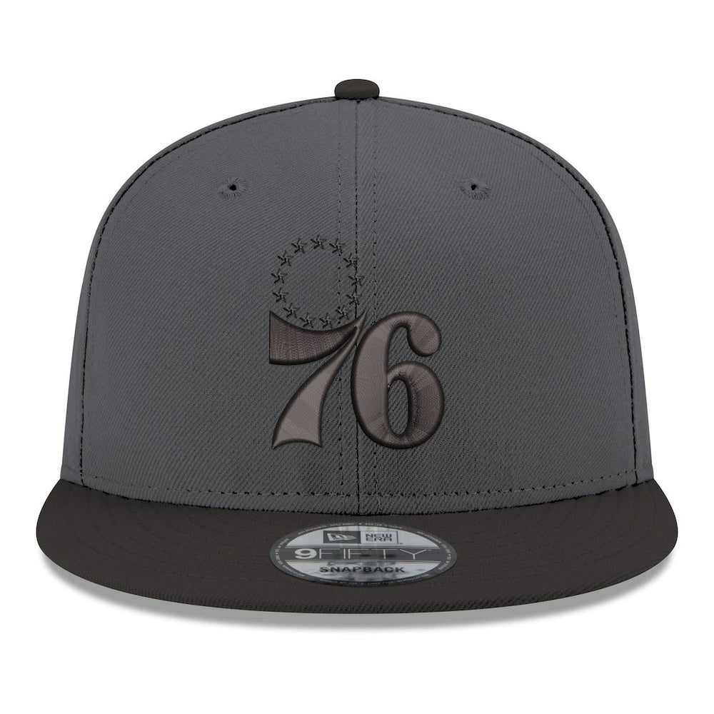 Philadelphia 76ers Logo 2-Tone 9FIFTY Snapback Hat - Gray/Black | New Era on sale