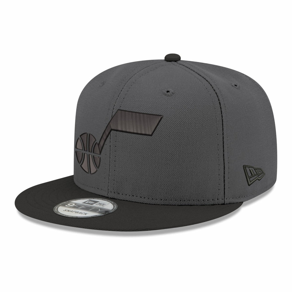Utah Jazz Logo 2-Tone 9FIFTY Snapback Hat - Gray/Black | New Era for sale
