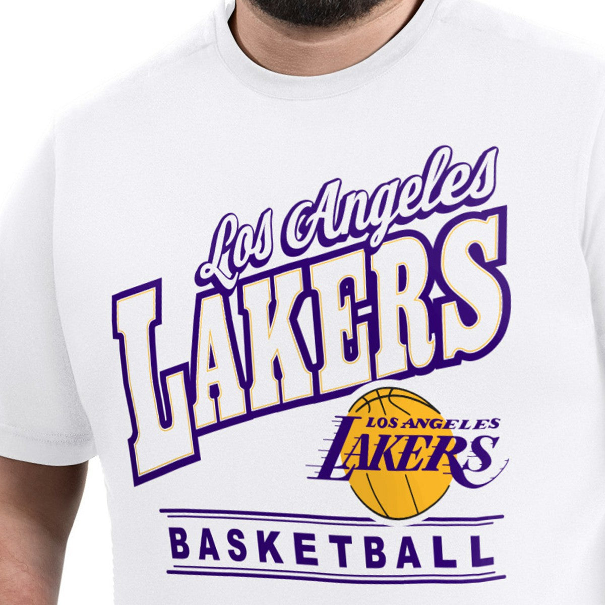 Los Angeles Lakers G-III Sports by Carl Banks Adaptive Headliner T-Shirt - White sale