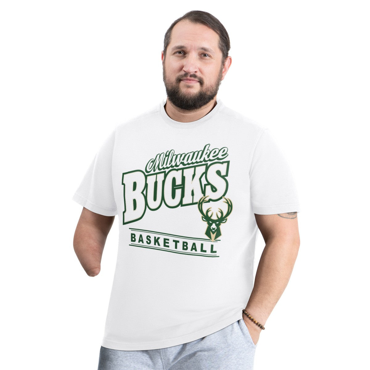 Milwaukee Bucks G-III Sports by Carl Banks Adaptive Headliner T-Shirt - White sale