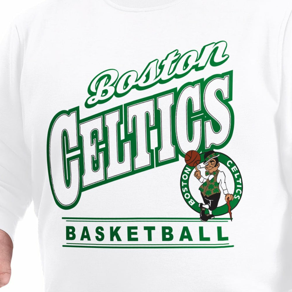 Boston Celtics G-III Sports by Carl Banks Adaptive Headliner Fleece Crewneck Sweatshirt - White online