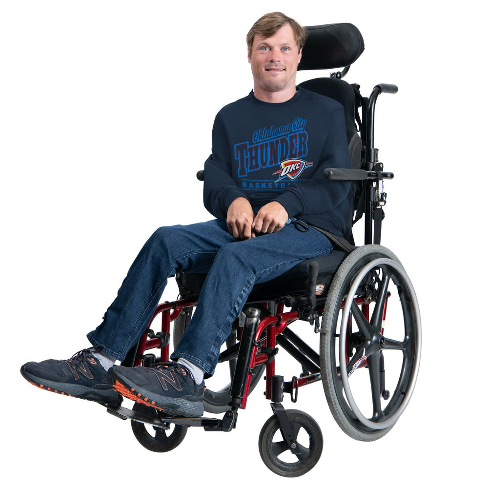 Oklahoma City Thunder G-III Sports by Carl Banks Adaptive Headliner Fleece Crewneck Sweatshirt - Navy discount
