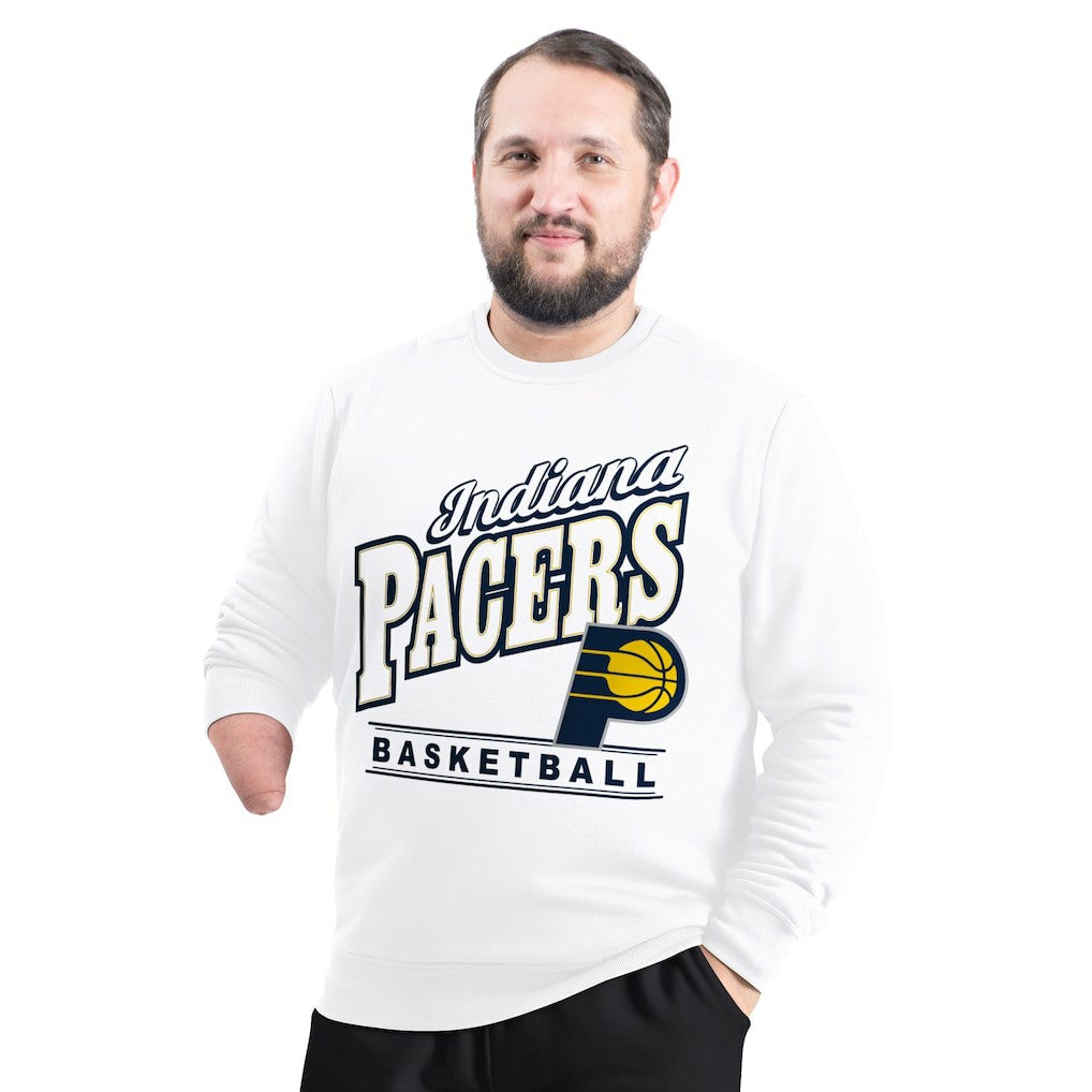 Indiana Pacers G-III Sports by Carl Banks Adaptive Headliner Fleece Crewneck Sweatshirt - White online