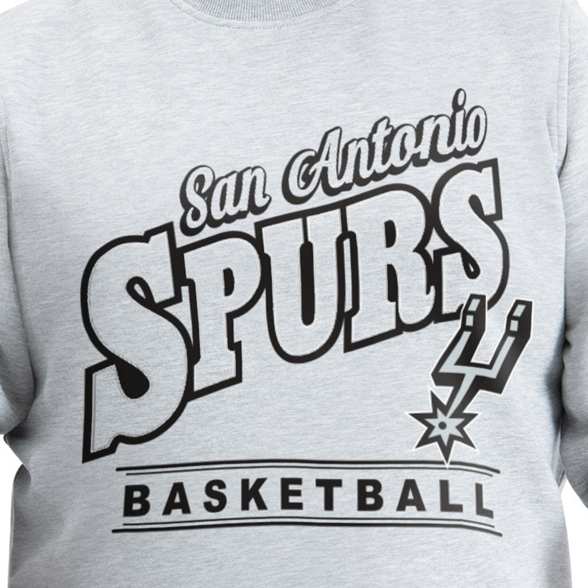San Antonio Spurs G-III Sports by Carl Banks Adaptive Headliner Fleece Crewneck Sweatshirt - Gray for sale
