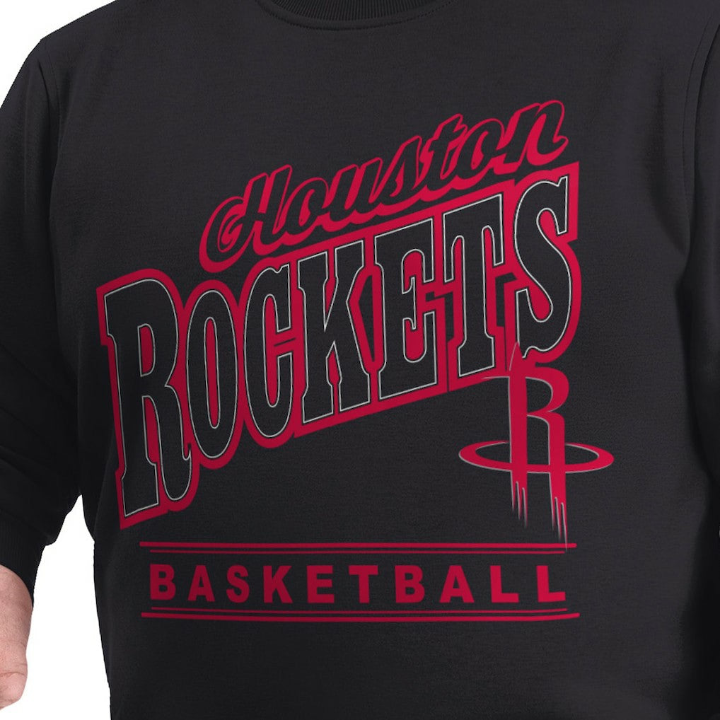 Houston Rockets G-III Sports by Carl Banks Adaptive Headliner Fleece Crewneck Sweatshirt sale - Black cheap