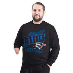 Oklahoma City Thunder G-III Sports by Carl Banks Adaptive Headliner Fleece Crewneck Sweatshirt - Black for sale