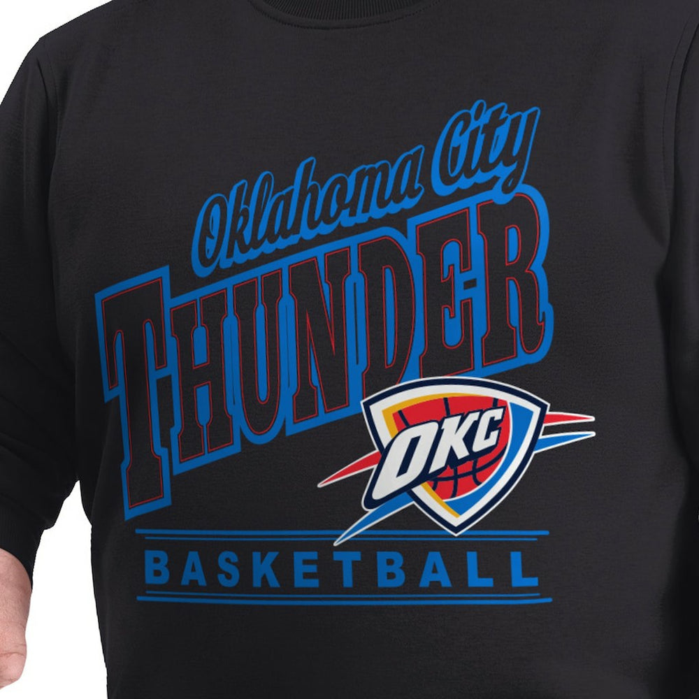 Oklahoma City Thunder G-III Sports by Carl Banks Adaptive Headliner Fleece Crewneck Sweatshirt - Black for sale