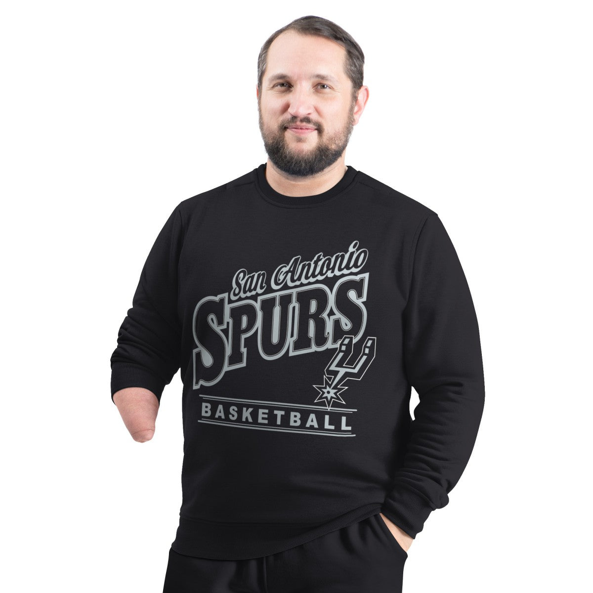 San Antonio Spurs G-III Sports by Carl Banks Adaptive Headliner Fleece Crewneck Sweatshirt - Black shop