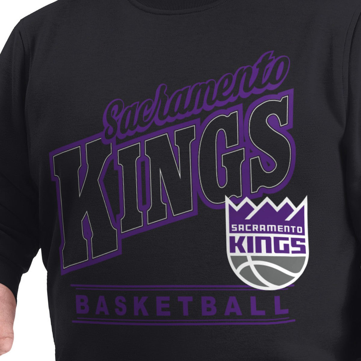 Sacramento Kings G-III Sports by Carl Banks Adaptive Headliner Fleece Crewneck Sweatshirt - Black shop