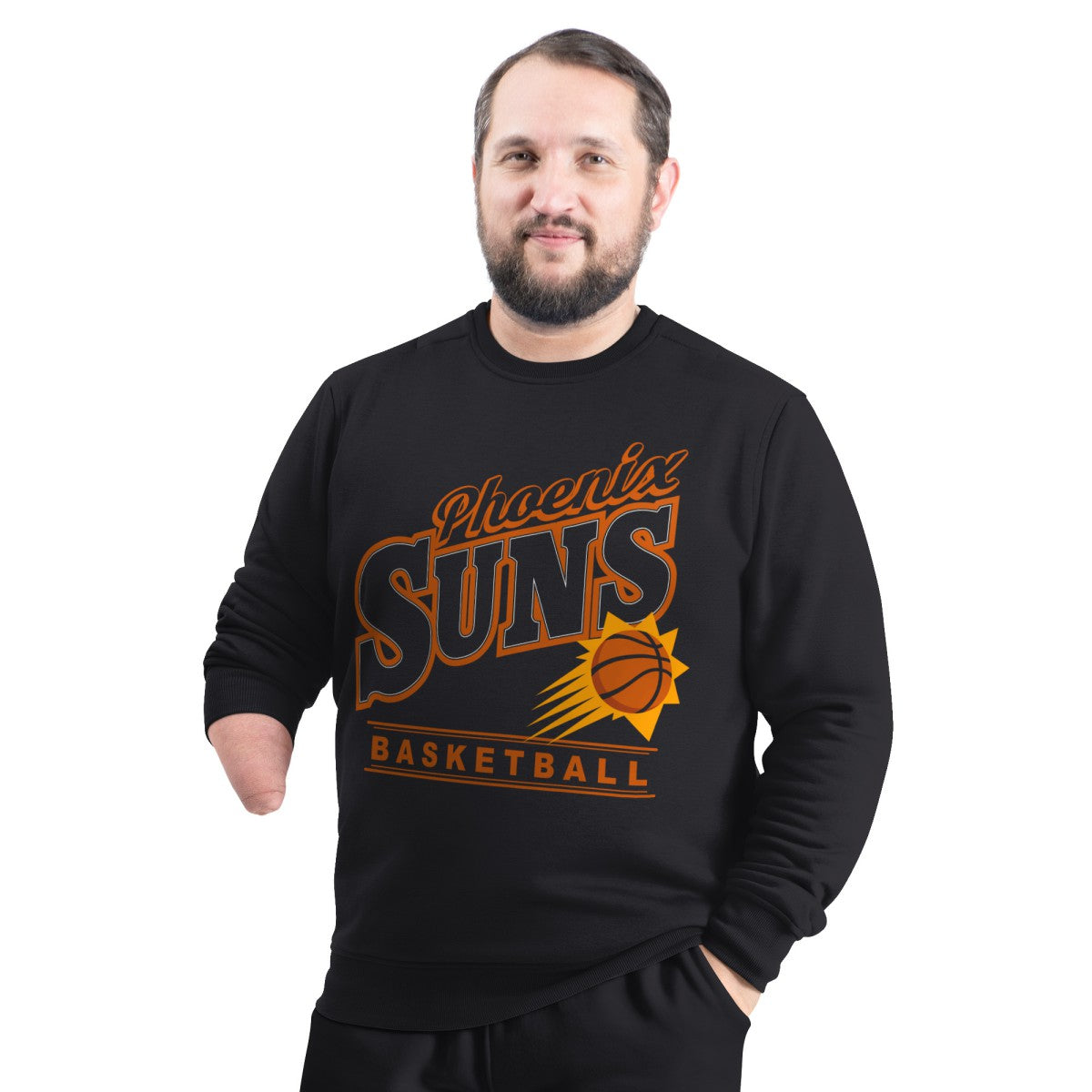 Phoenix Suns G-III Sports by Carl Banks Adaptive Headliner Fleece Crewneck Sweatshirt - Black online