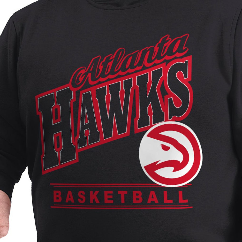 Atlanta Hawks G-III Sports by Carl Banks Adaptive Headliner Fleece Crewneck Sweatshirt - Black discount