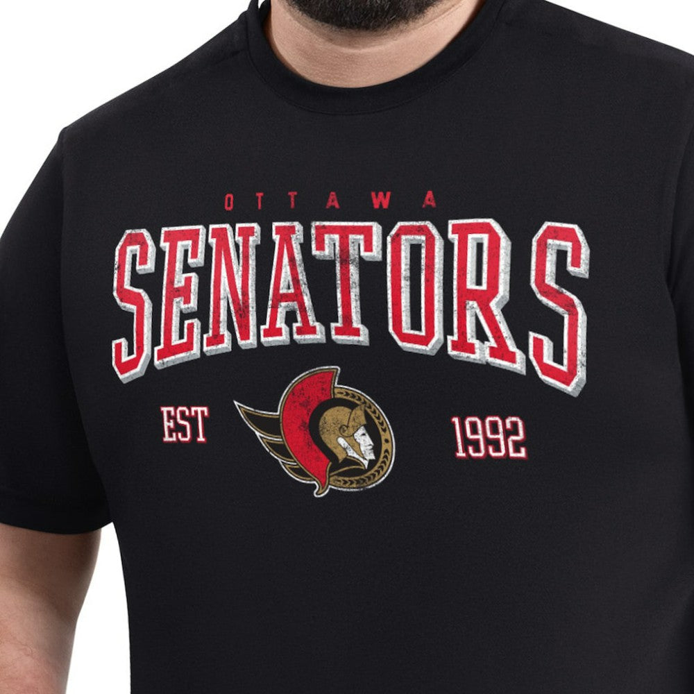 Ottawa Senators G-III Sports by Carl Banks Adaptive Classic Team Graphic T-Shirt Black