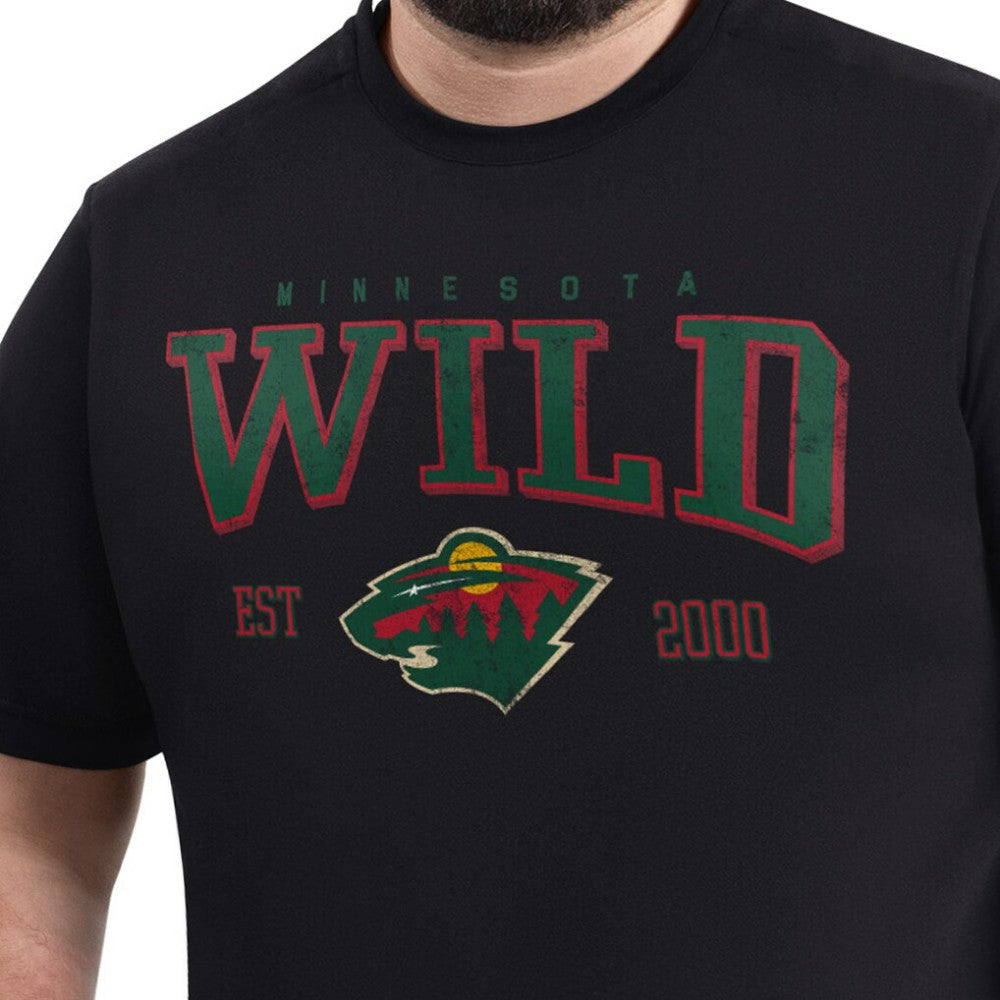 Minnesota Wild G-III Sports by Carl Banks Adaptive Classic Team Graphic T-Shirt Black