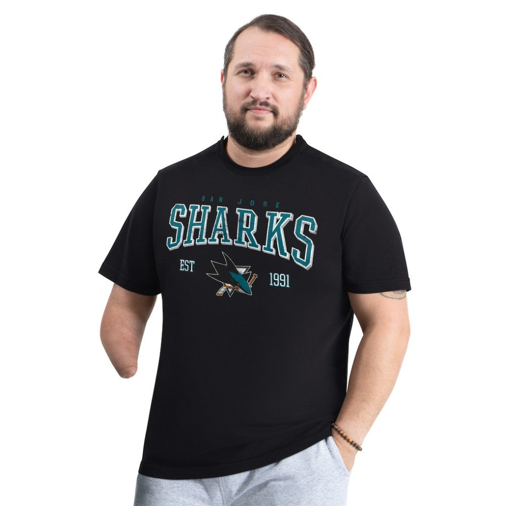 San Jose Sharks G-III Sports by Carl Banks Adaptive Classic Team Graphic T-Shirt Black