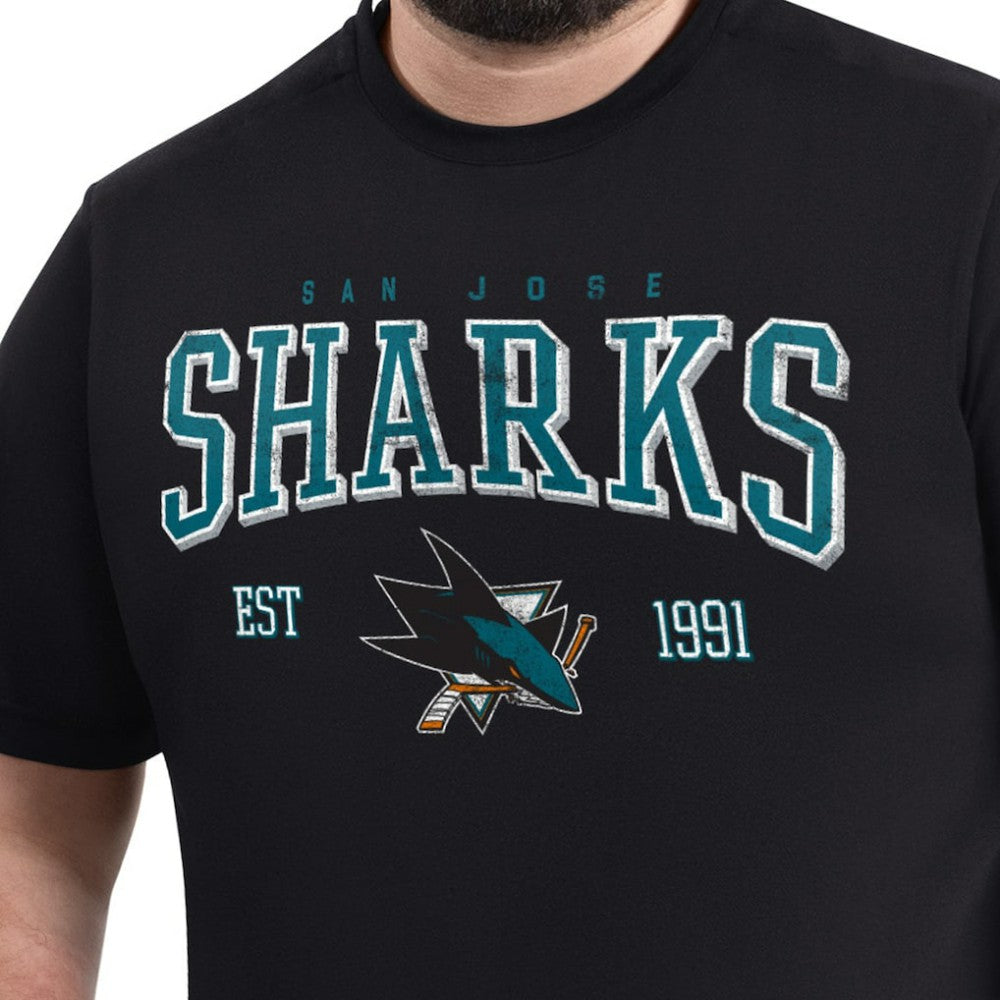 San Jose Sharks G-III Sports by Carl Banks Adaptive Classic Team Graphic T-Shirt Black