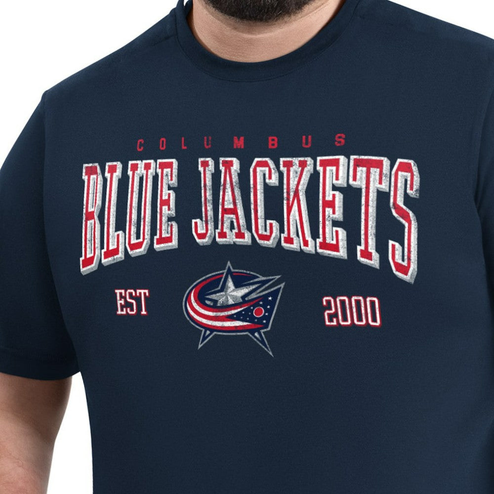 Columbus Blue Jackets G-III Sports by Carl Banks Adaptive Classic Team Graphic T-Shirt Navy
