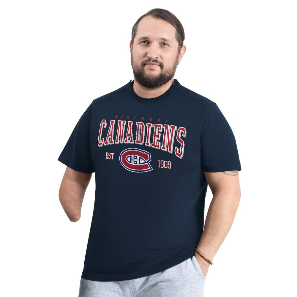 Montreal Canadiens G-III Sports by Carl Banks Adaptive Classic Team Graphic T-Shirt Navy