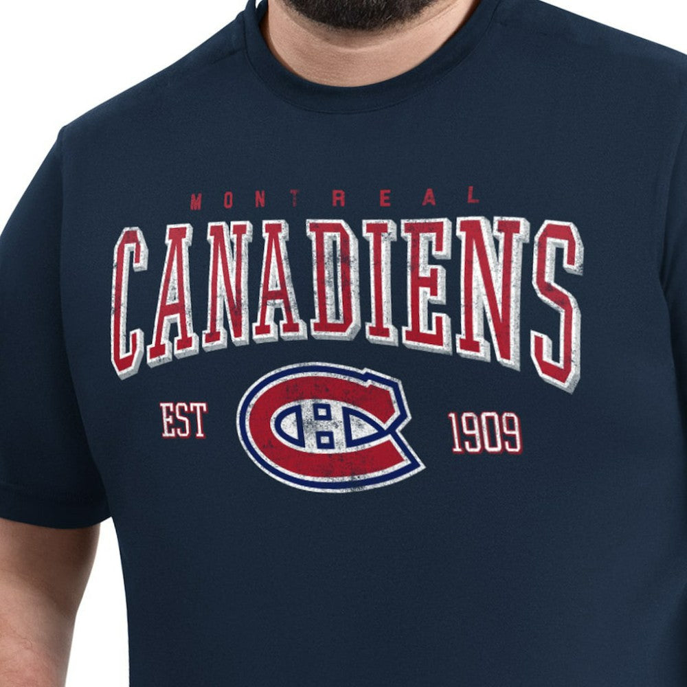 Montreal Canadiens G-III Sports by Carl Banks Adaptive Classic Team Graphic T-Shirt Navy