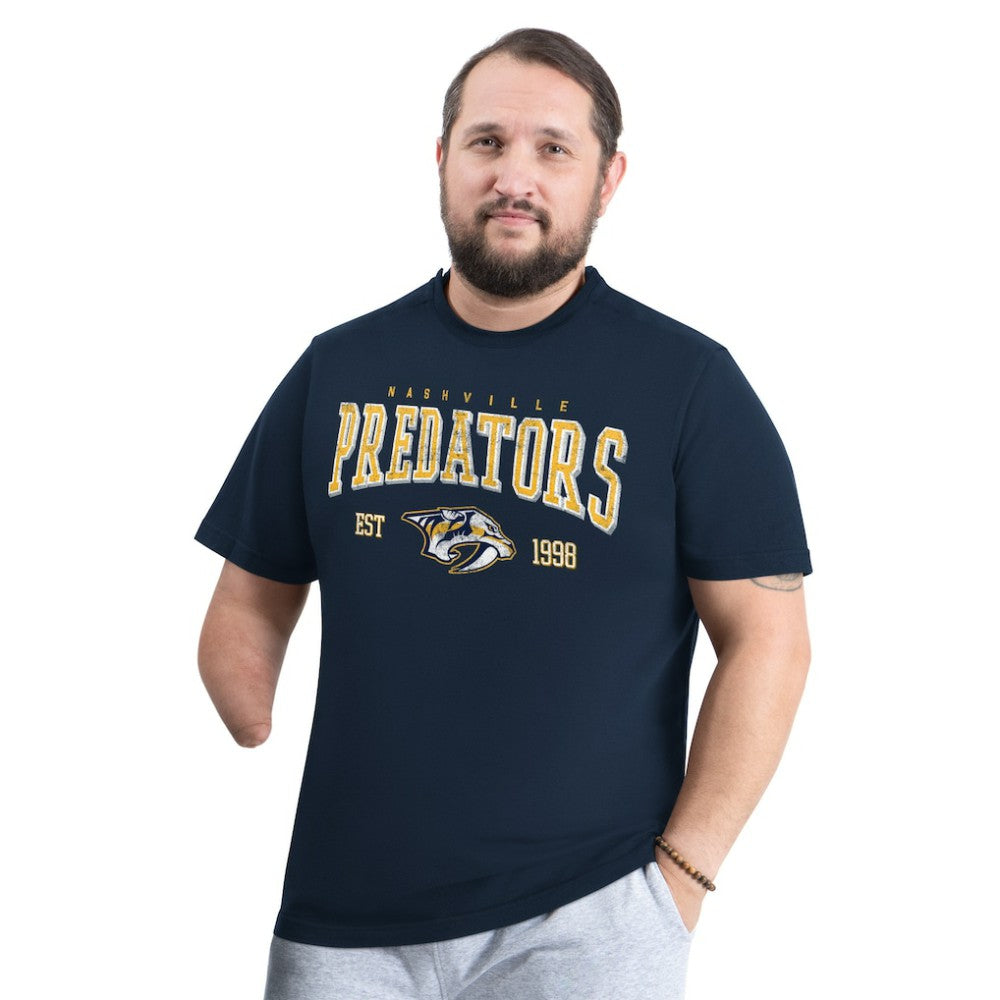 Nashville Predators G-III Sports by Carl Banks Adaptive Classic Team Graphic T-Shirt Navy