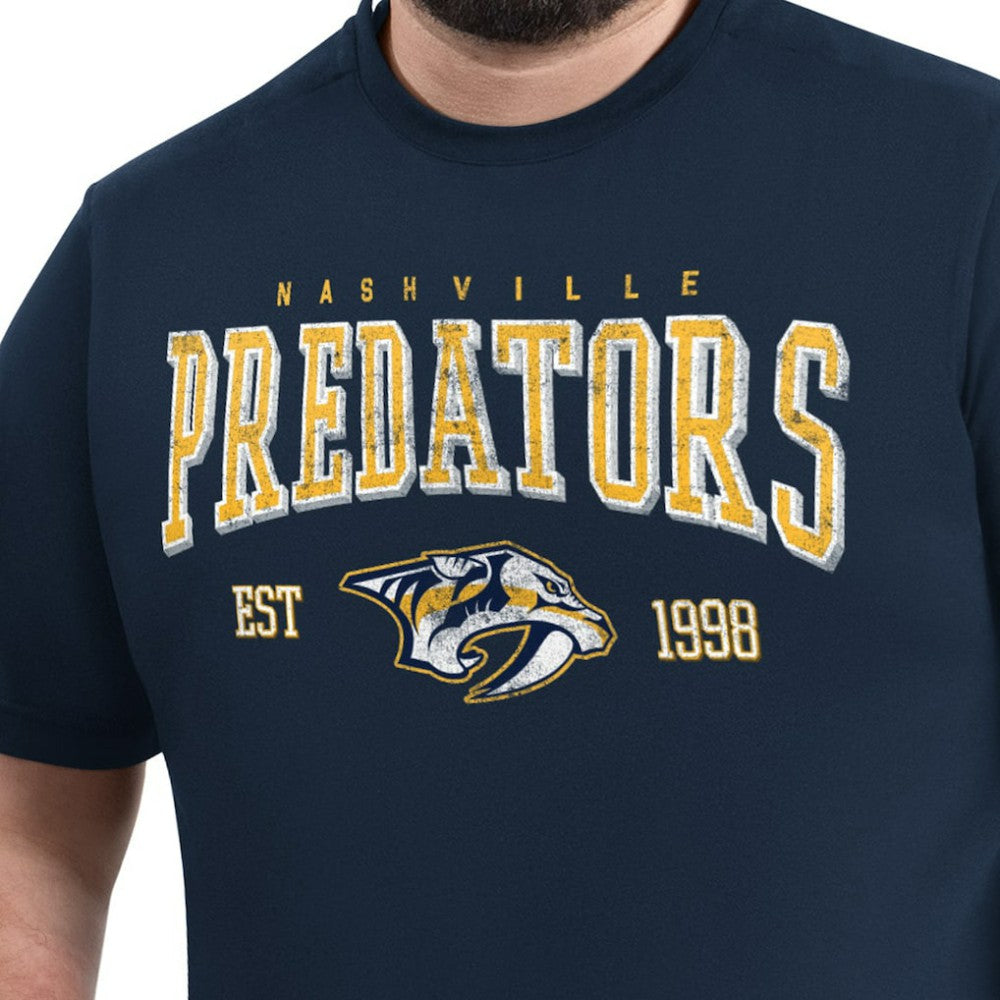 Nashville Predators G-III Sports by Carl Banks Adaptive Classic Team Graphic T-Shirt Navy