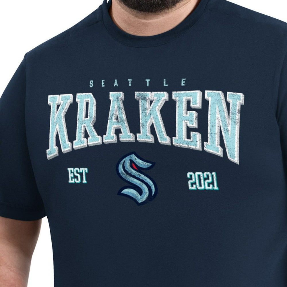 Seattle Kraken G-III Sports by Carl Banks Adaptive Classic Team Graphic T-Shirt Navy