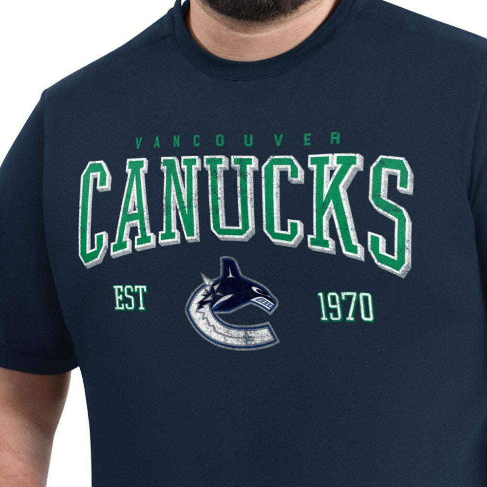 Vancouver Canucks G-III Sports by Carl Banks Adaptive Classic Team Graphic T-Shirt Navy