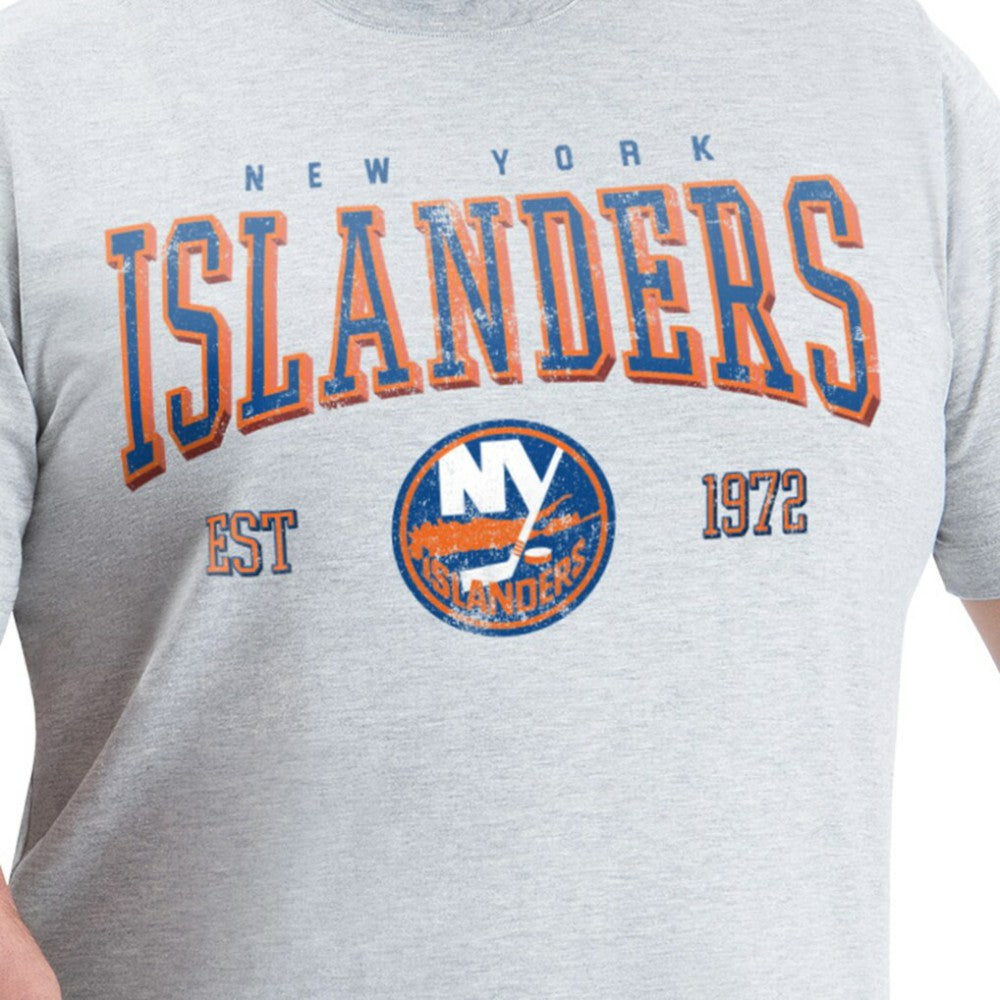 New York Islanders G-III Sports by Carl Banks Adaptive Classic Team Graphic T-Shirt Gray