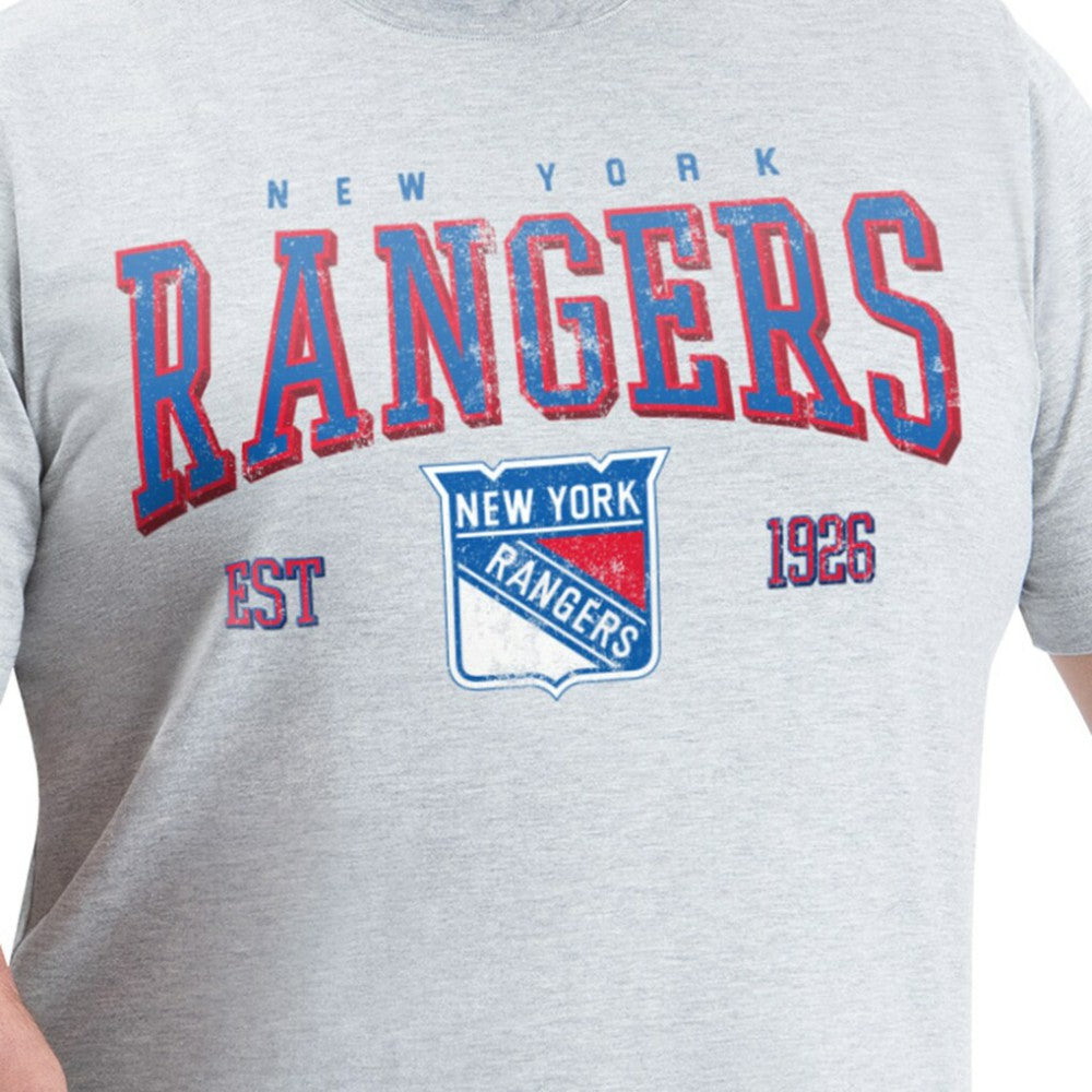New York Rangers G-III Sports by Carl Banks Adaptive Classic Team Graphic T-Shirt Gray