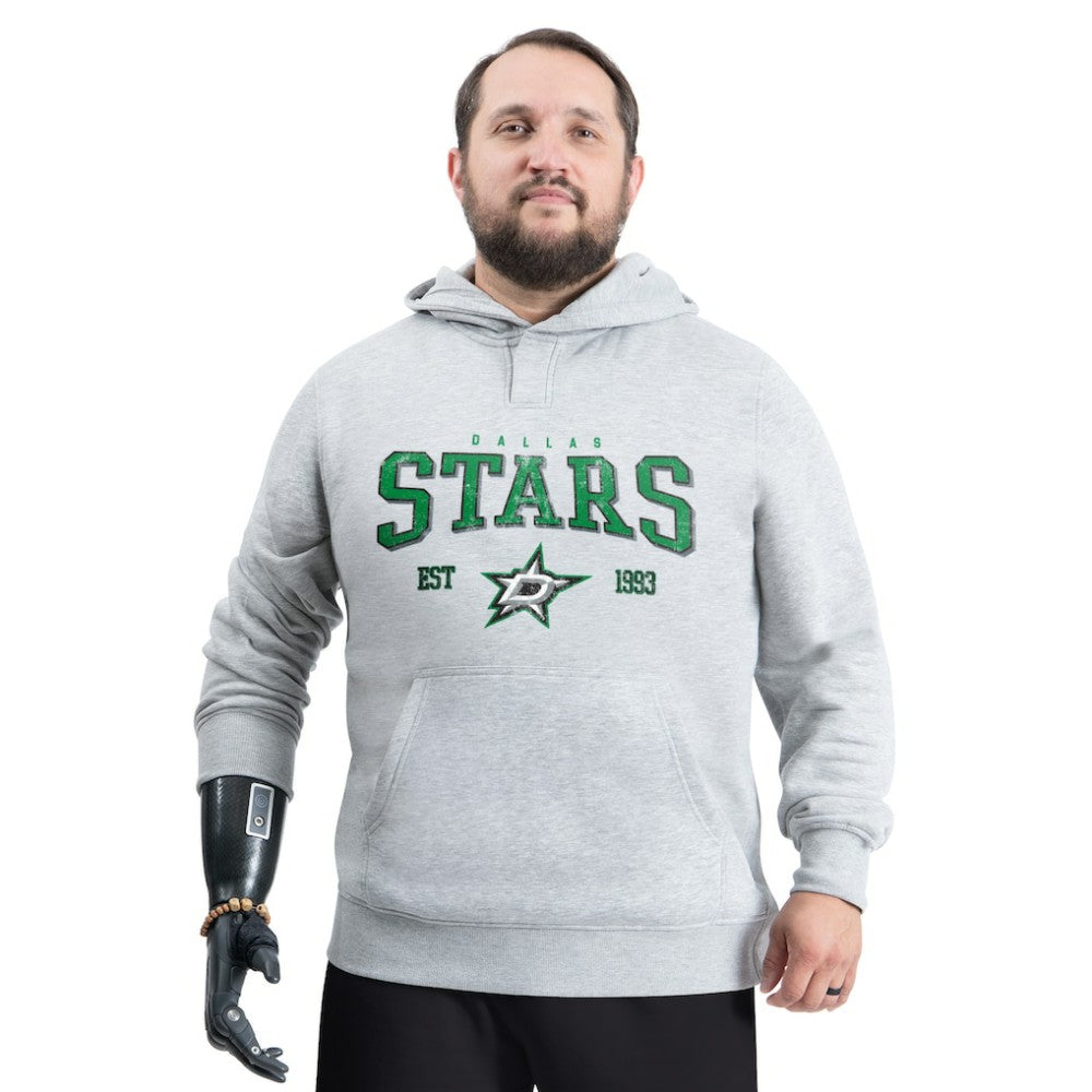Dallas Stars G-III Sports by Carl Banks Adaptive Classic Team Spirit Fleece Hoodie Gray